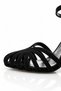 Black Cage Heeled Sandals 25125 - 3