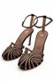 Brown Stone Heeled Sandals 25056 - 4