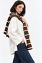 Square Striped Patchwork Scarf - Sports Knitwear Knitted Shoulder Scarf |   Unisex Boho Shawl - Scarf - 3