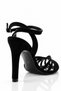 Black Cage Heeled Sandals 25125 - 4