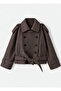 Sophia Oversize Button Detailed Women's Trench Coat Imported Anti-Pilling Cashmere Coat