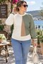 Women's Sport Casual Mercerized Three Color Gradient Stylish Sweater