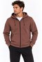 Men's 3 Thread Zipper Hooded Zip-Up Sweat Jacket Winter Soft Inside with Bone on the Inside