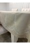 Embroidered Linen Textured Seamless Tablecloth 240X150 - 3