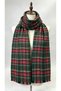 Winter Green Scottish Patterned Plaid Scarf Shoulder Shawl - 5