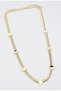 Vip Gold Round Plate Detailed Anti-Tarnish Steel Stylish Herringbone Necklace 45+5 cm