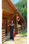 Women's Stone Detailed Collar Buttoned Oversize Double Suit Tunic with Chest Pockets and Trousers - 3