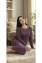 Long Sleeve Bamboo Women's Nightgown with Polka Dots - 2