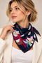 Floral Printed Pleated Scarf Bandana 45X45 cm