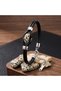 💎   Premium Shiny and Stylish Dalmatian Natural Stone Steel Adjustable Leather Men's Bracelet 31832B14D10-23Cm - 2