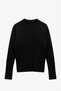 Black Knitted Cardigan with Snap Fasteners