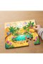 24 Piece Wooden Children's Puzzle with Palm Trees and Lake Design