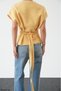 Women's Short Sleeve Belted Detailed Buttoned Knitwear Cardigan - 4