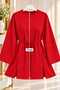 Tunic Women's Tunic Blouse with Lace-Up Slit Detail - 2