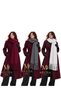 3 Pcs Buklet Soft Scarf Burgundy-Anthracite-White