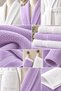 Eldy 8 Piece Family Bathrobe Set 100% Cotton Certified Bathrobe Set |   Dowry Set |   White - Lilac - 4