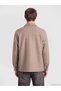 Beige Regular Fit Men's Cashmere Shirt Jacket - 4