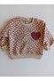 Baby Girl 3 Thread Heart Patterned Vest Top and Bottom Set - 2