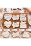3-Piece Love You Cookie Mold Set |   Heart and Love Themed Sugar Paste Cutter Printing Mold |   Valentine's Day Engagement Wedding