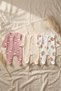 Unisex Baby 100% Cotton Ribbed Camisole with Booties and Zippered Jumpsuit 3-Piece Combination Set - Soft and Flexible - 2