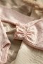 Lulla 100% Cotton Salmon Heart Patterned 3-Piece Baby Set - Long Sleeve Snap-Up Bodysuit and Ruffled Pants - 4