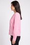 Women V-Neck Long Sleeve Textured Blouse, Pink - 3