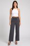 Women Stripe Wide Leg Pants, Dark Grey - 2