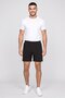 Men 2 Pcs Sportswear Fit Plain 7 Inseam Training Shorts, Black - 2