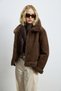 Houston Women's Fur Short Coat Brown - 6