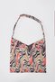 Patterned Cloth Bag Dark Brown