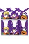 50 Halloween Candy Bags Fun Spooky Holiday Candy Bags for Party Favors Plastic Candy Bags for Snacks Cookies Candy Gift Packaging Party Supplies Storage Bags for Candy Treats Halloween