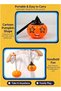 Cute Funny Face Light-Up Handheld Pumpkin Lantern, Kids Party Sound & Light Lantern, Festive Children's Toy Decoration - 2