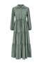 Beli Gathered Layered Long Shirt Dress - 6