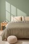Folkart Beige Double Patterned 100% Cotton Duvet Cover Set - 4 Pieces - 4