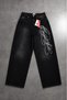 White Noise Chaos Script Barrel Jean Men's Trousers