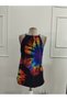 Women's Long Sleeve Halter Neck Detailed Leopard Single Jersey Blouse - 5