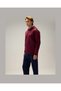 6Wm2005-Brd Men's Hooded Sweatshirt, Burgundy. - 6