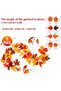 Artificial Fall Maple Leaf Garlands,69Ft/175cm Length Fake Foliage Autumn Leaves Garland Hanging Plant for Home Garden Hotel Wedding Party Festivals Decoration - 3