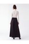 Women's Black High-Waisted Skirt-Like Liyosel Flowy Wide-Leg Pants - 3