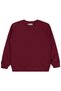 Basic Label Embroidered Sweatshirt for Ages 8-13 - Burgundy