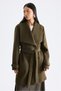 Belted Plush Coat Black - 2