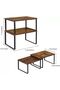 2 Pieces Kitchen Counter Shelves Organizer, Stackable Expandable Metal and Engineered Wood Cabinet Shelves, Storage Rack for Kitchen Office Bathroom Bedroom - 3
