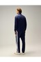 6Wm1022-Nv Men's Zippered Sweatshirt, Navy Blue. - 4