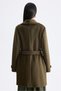 Belted Plush Coat Black - 6