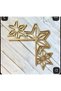 Christmas Door Corner Ornament 3 Star Gold Wood Look Decorative Door Top Ornament Christmas and New Year Decoration - 3