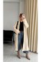 Premium Şardonlu 50% Wool Shawl Collar Long Cardigan - 4