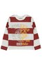 Ny Printed Striped Sweatshirt for Ages 2-7 - Burgundy