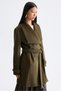Belted Plush Coat Black - 5