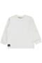 Basic Label Embroidered Sweatshirt for 2-7 Years - White