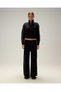 6Wf1019-Bk Women's Zippered Sweat Black - 3